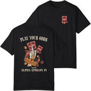 Black Alpha Epsilon Pi Graphic T-Shirt | Play Your Odds