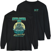 black Alpha Gamma Rho Graphic Long Sleeve | Good Vibes Only