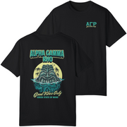 black Alpha Gamma Rho Graphic T-Shirt | Good Vibes Only