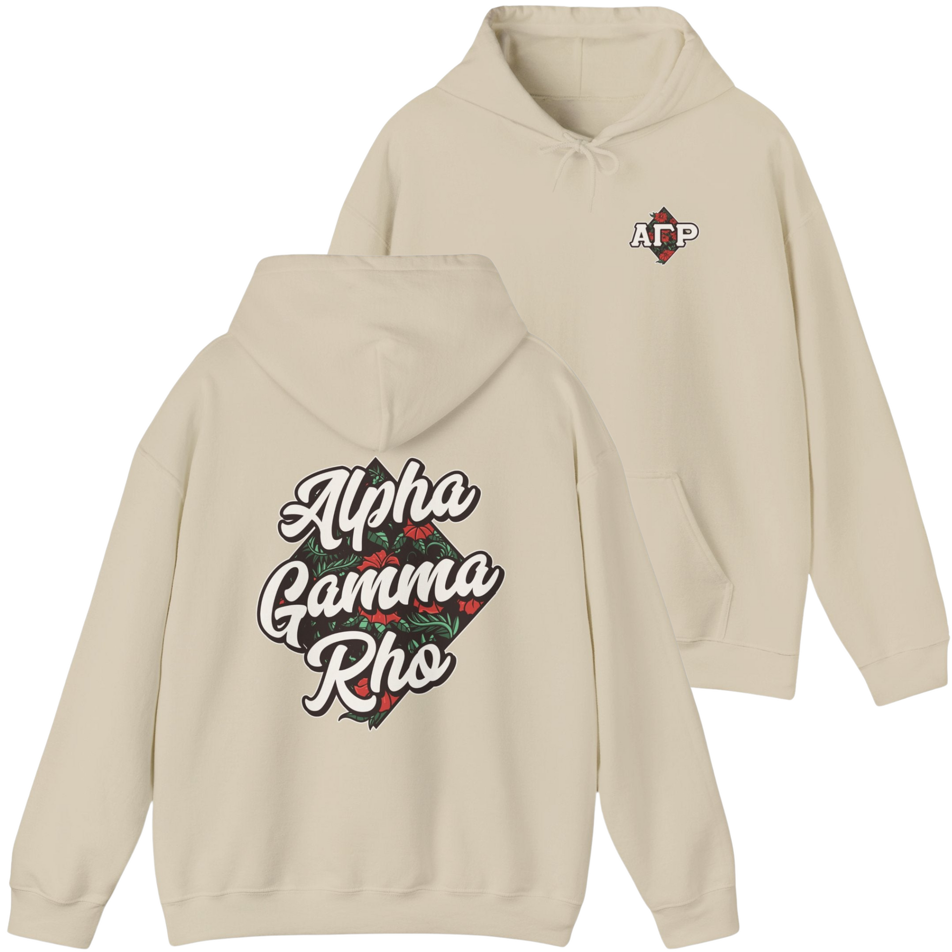 Ivory Alpha Gamma Rho Graphic Hoodie | Aloha