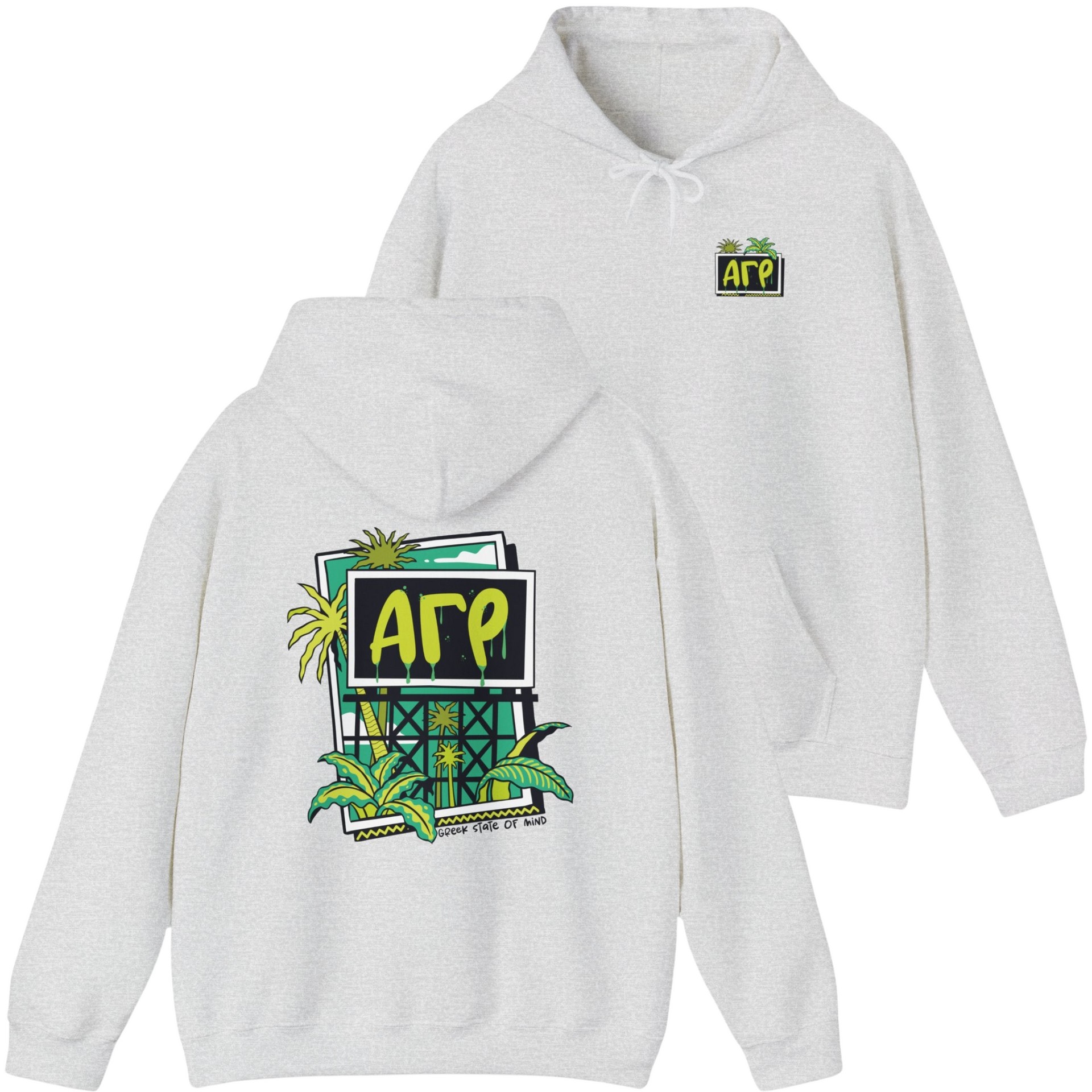 ash Alpha Gamma Rho Graphic Hoodie