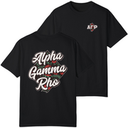 Black Alpha Gamma Rho Graphic T-Shirt | Aloha