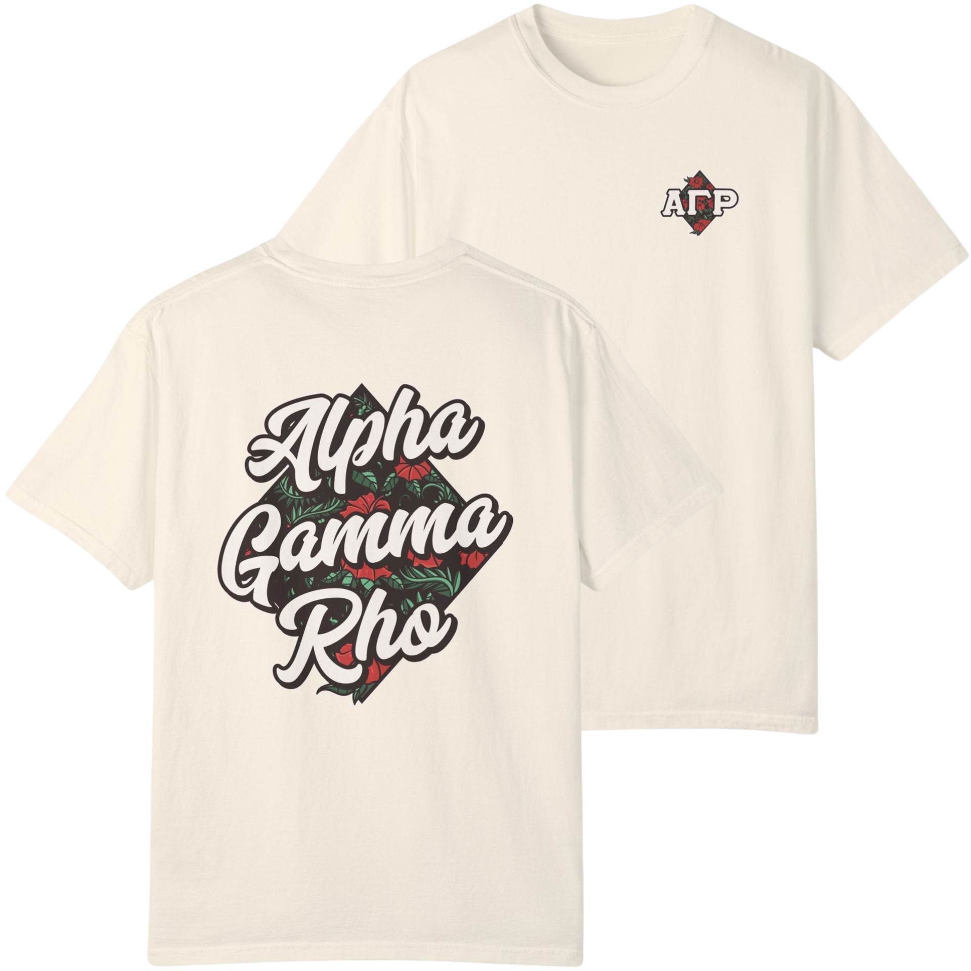 Ivory Alpha Gamma Rho Graphic T-Shirt | Aloha