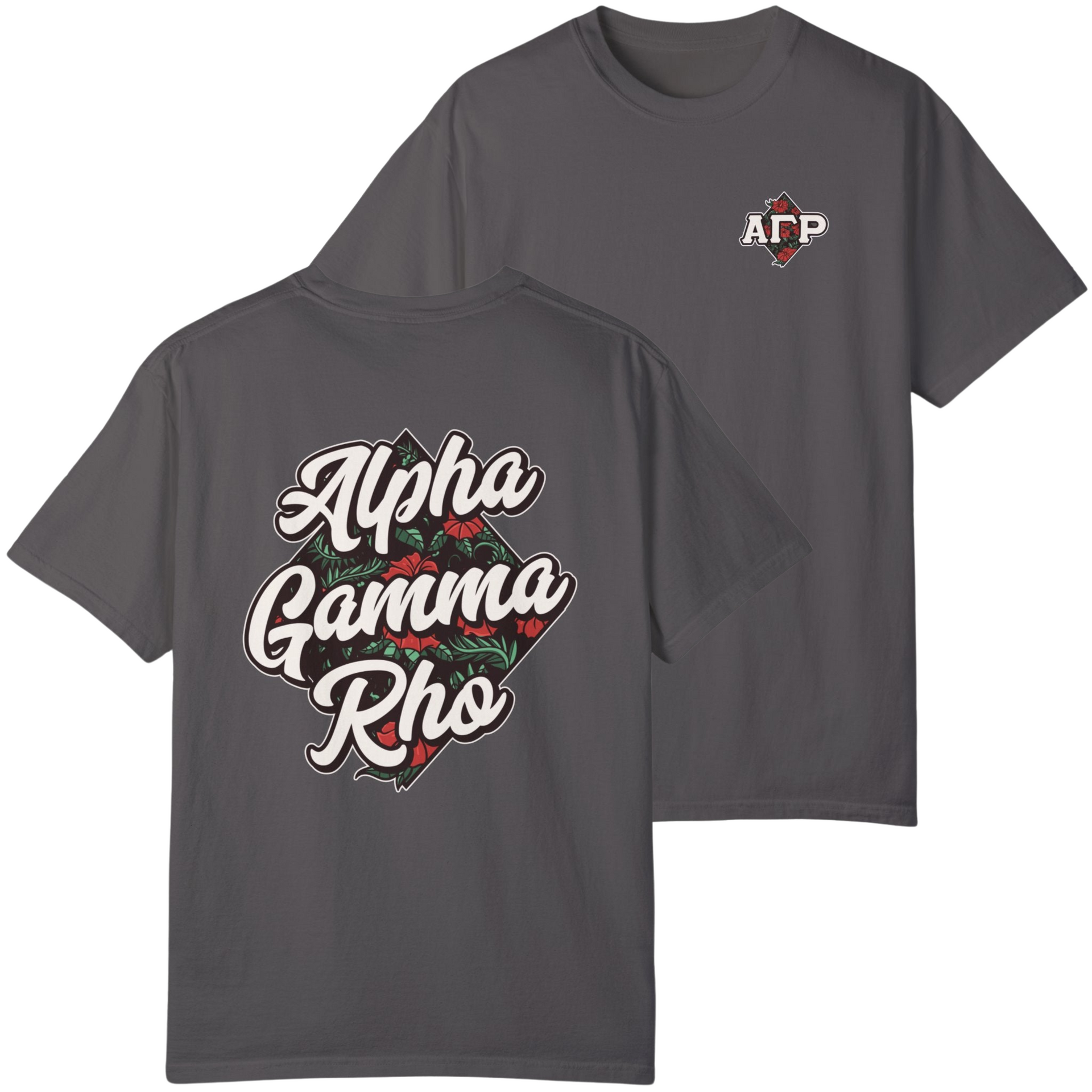 Grey Alpha Gamma Rho Graphic T-Shirt | Aloha