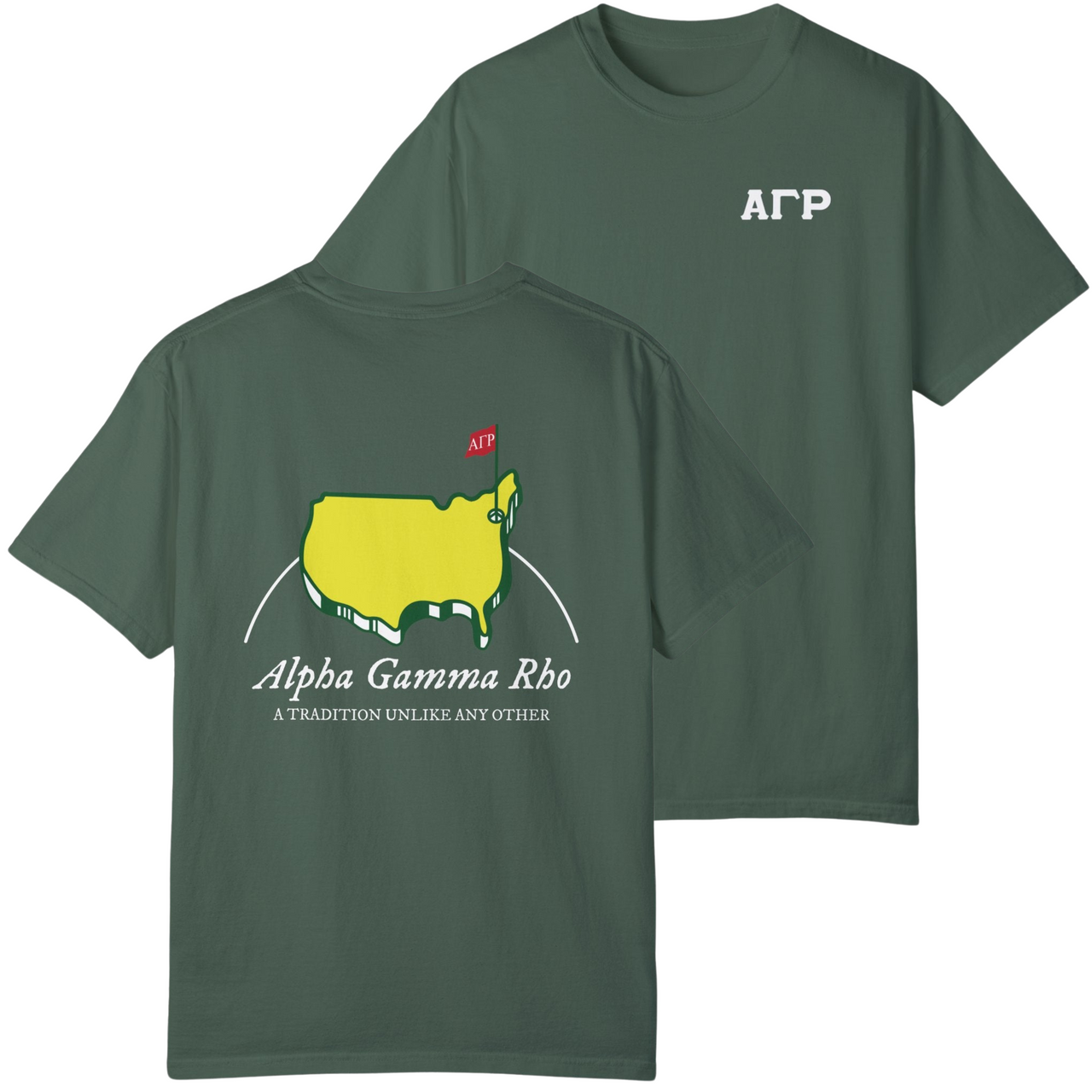 green Alpha Gamma Rho Graphic T-Shirt | The Masters