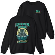 black Alpha Kappa Lambda Graphic Crewneck Sweatshirt | Good Vibes Only