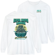 white Alpha Kappa Lambda Graphic Long Sleeve | Good Vibes Only