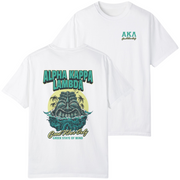 white Alpha Kappa Lambda Graphic T-Shirt | Good Vibes Only