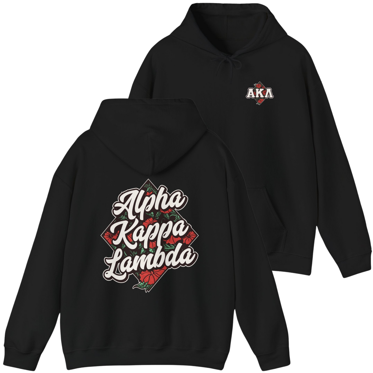 Black Alpha Kappa Lambda Graphic Hoodie | Aloha