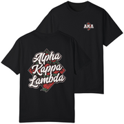 Black Alpha Kappa Lambda Graphic T-Shirt | Aloha