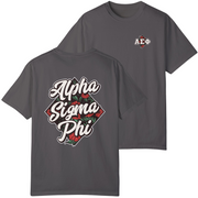 Grey Alpha Sigma Phi Graphic T-Shirt | Aloha