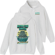 grey Alpha Tau Omega Graphic Hoodie | Good Vibes Only