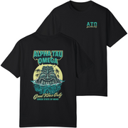 black Alpha Tau Omega Graphic T-Shirt | Good Vibes Only