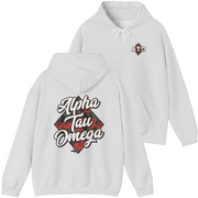 Grey Alpha Tau Omega Graphic Hoodie | Aloha