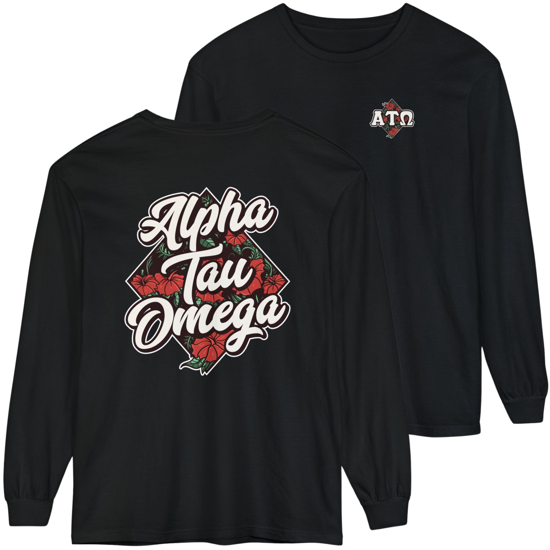 Black Alpha Tau Omega Graphic Long Sleeve
 | Aloha