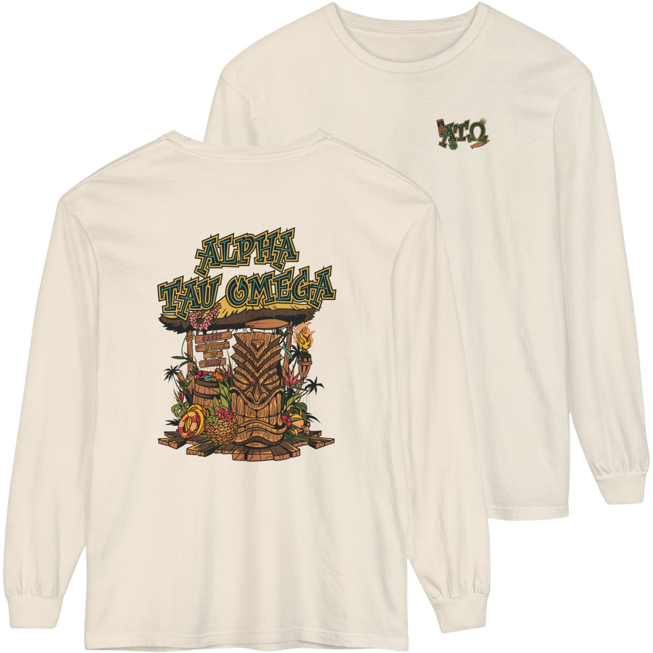 natural color Alpha Tau Omega Graphic Long Sleeve