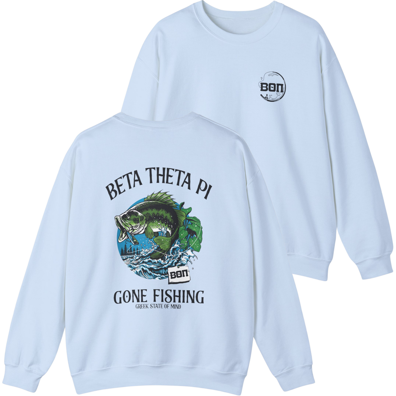 Beta Theta Pi Graphic Crewneck Sweatshirt | Gone Fishing