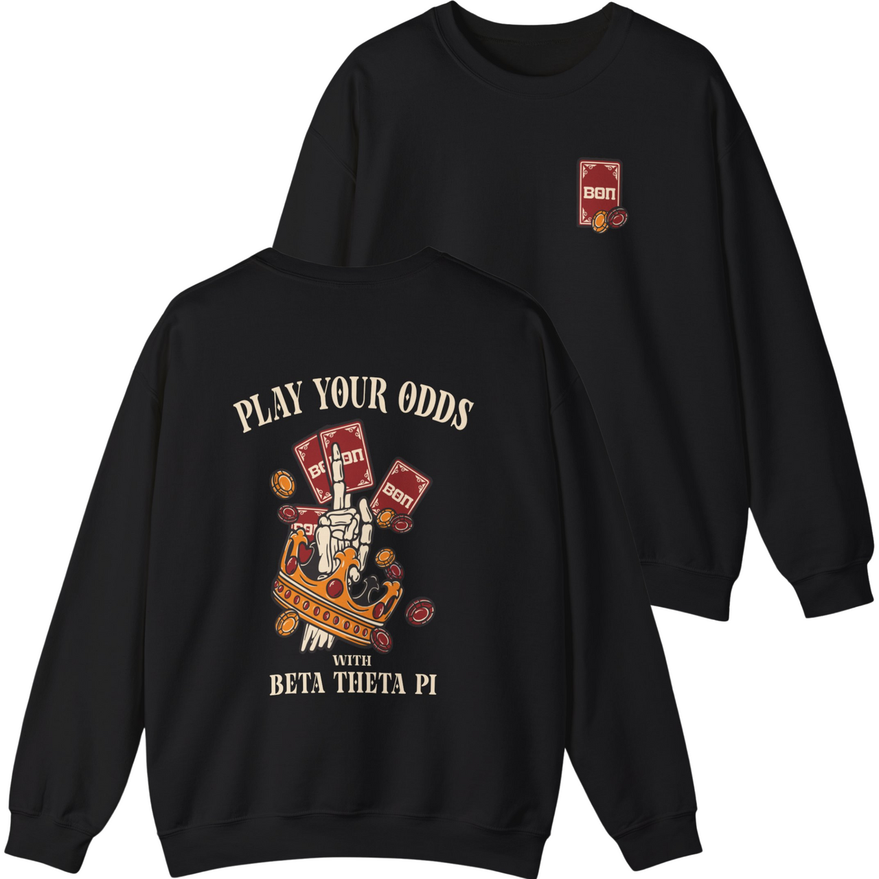 Beta Theta Pi Graphic Crewneck Sweatshirt | Play Your Odds