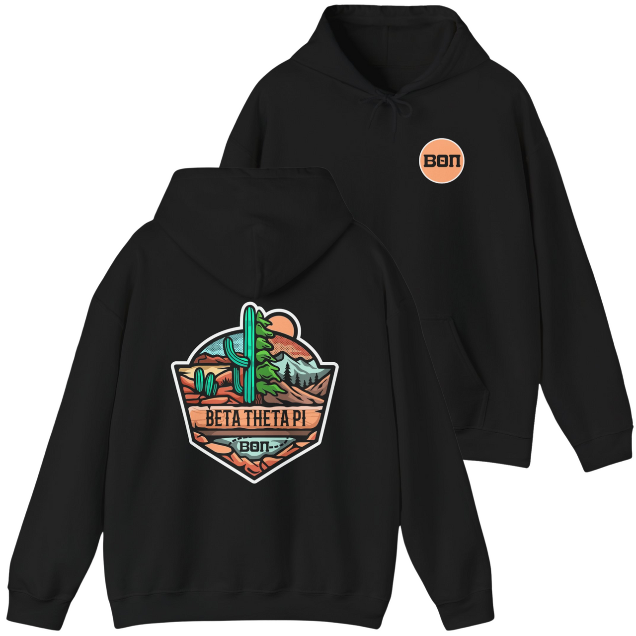 Beta Theta Pi Graphic Hoodie | Desert Mountains