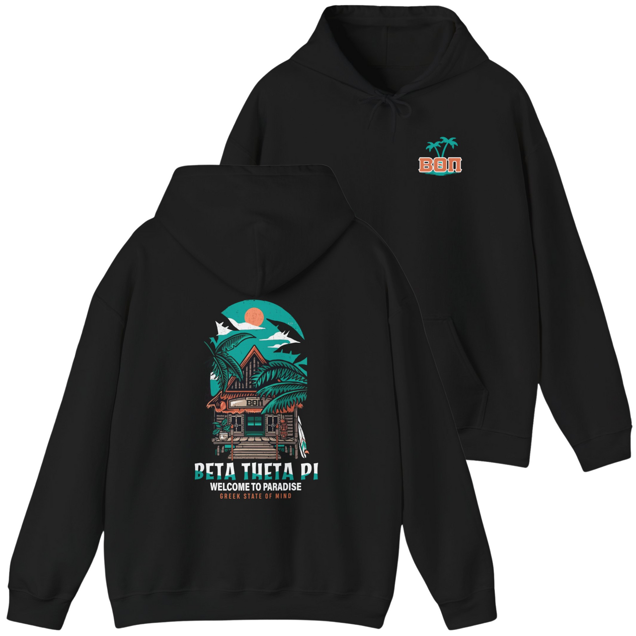 Beta Theta Pi Graphic Hoodie | Welcome to Paradise