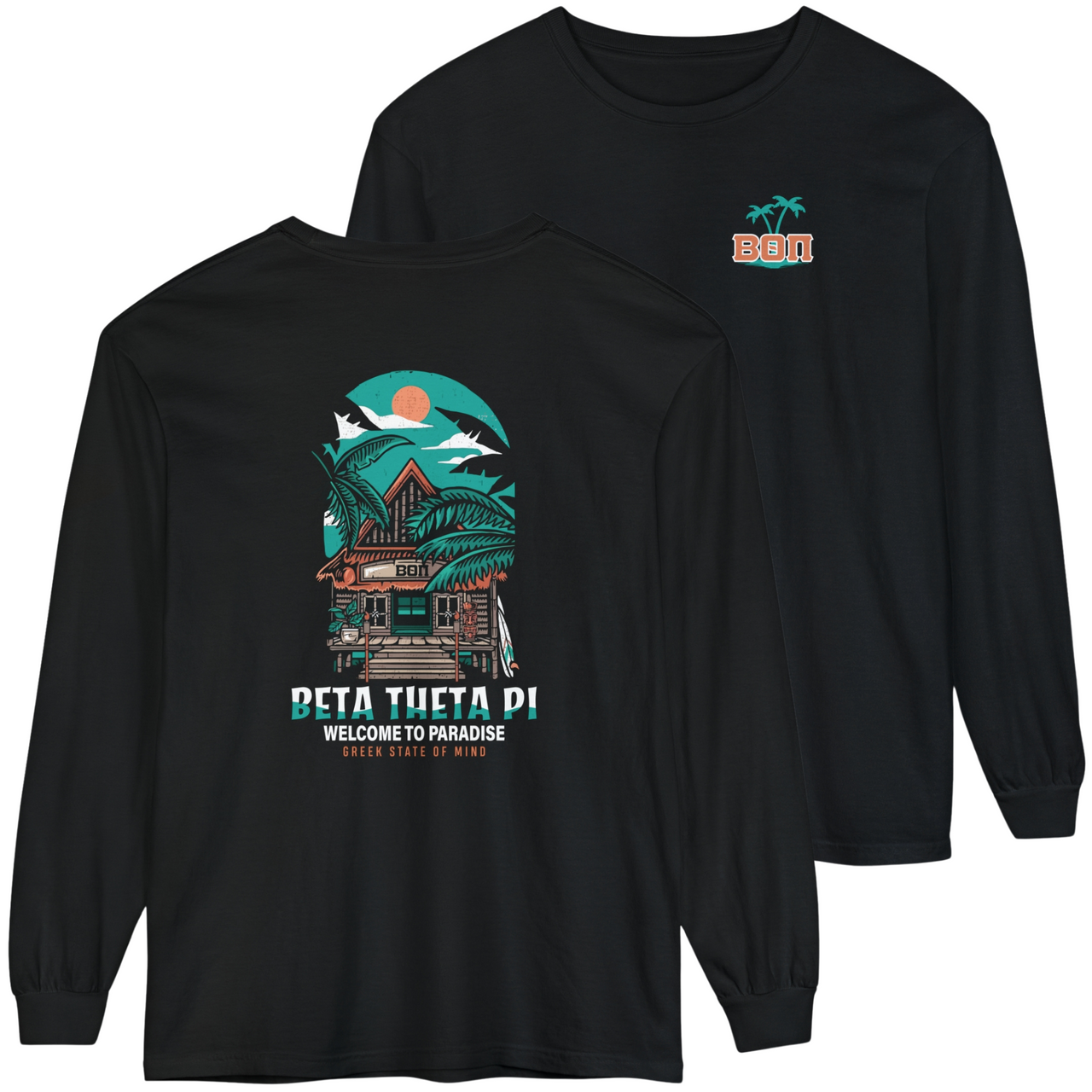 Beta Theta Pi Graphic Long Sleeve | Welcome to Paradise