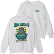 grey Beta Theta Pi Graphic Crewneck Sweatshirt | Good Vibes Only