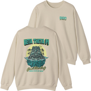 ivory Beta Theta Pi Graphic Crewneck Sweatshirt | Good Vibes Only