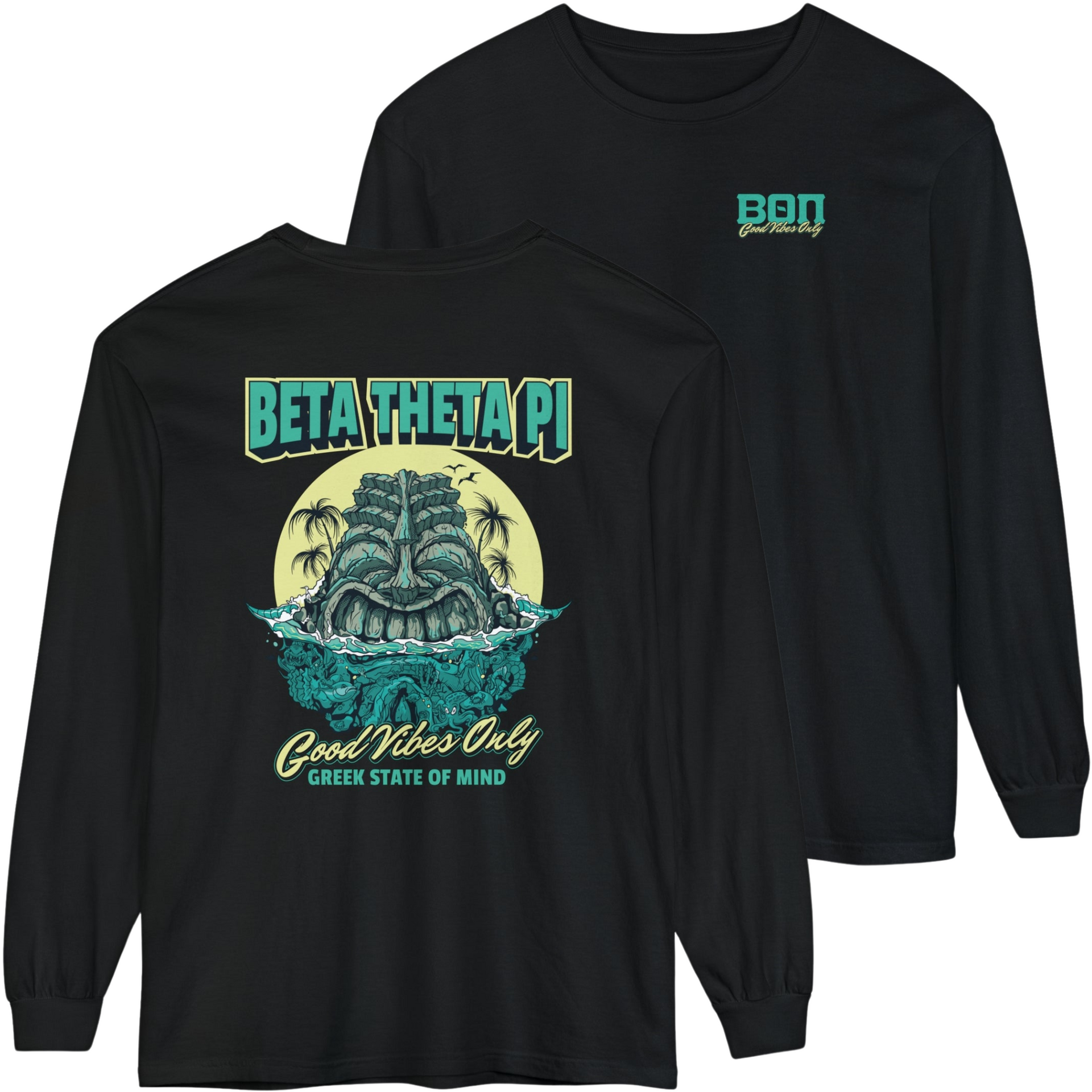 black Beta Theta Pi Graphic Long Sleeve | Good Vibes Only