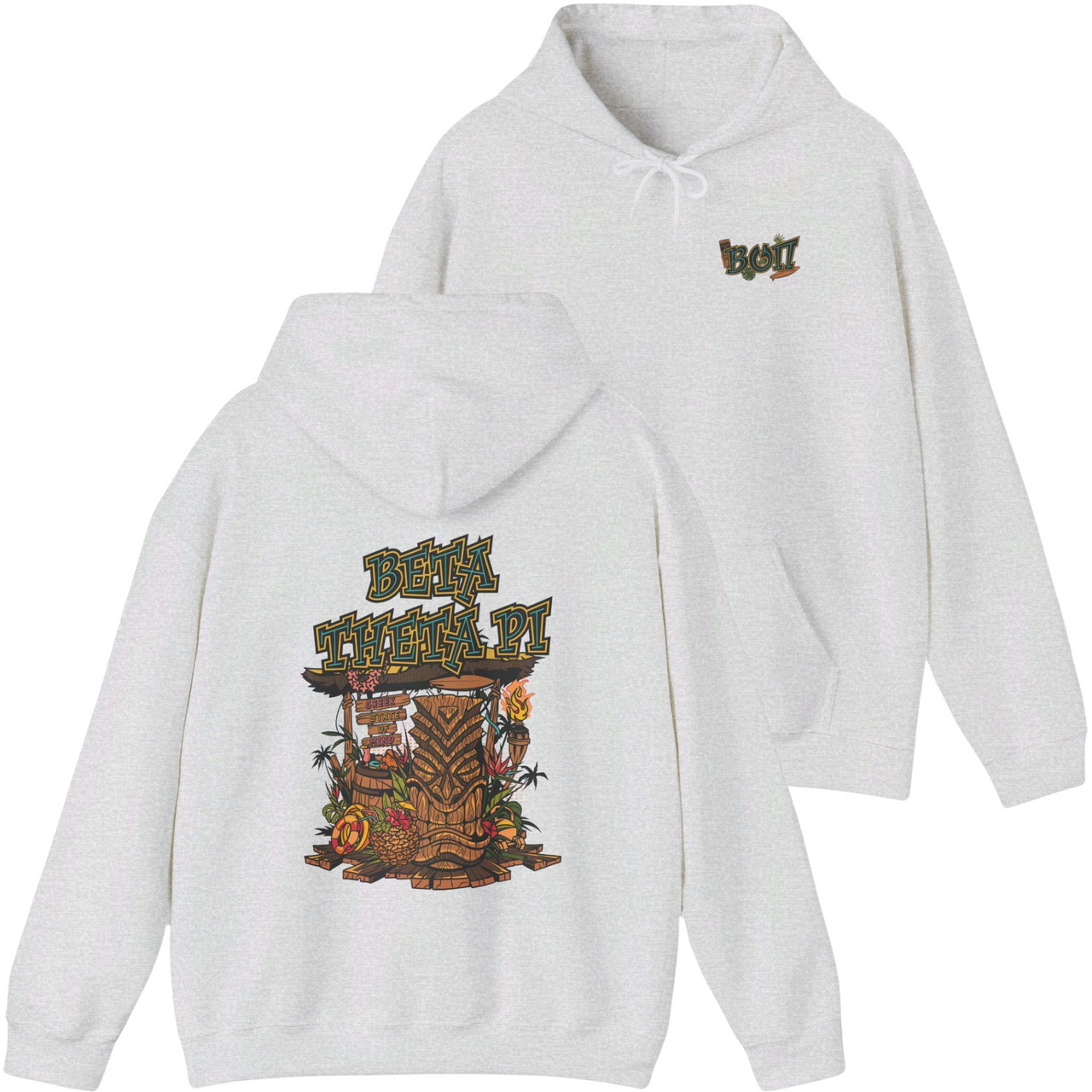 grey Beta Theta Pi Graphic Hoodie