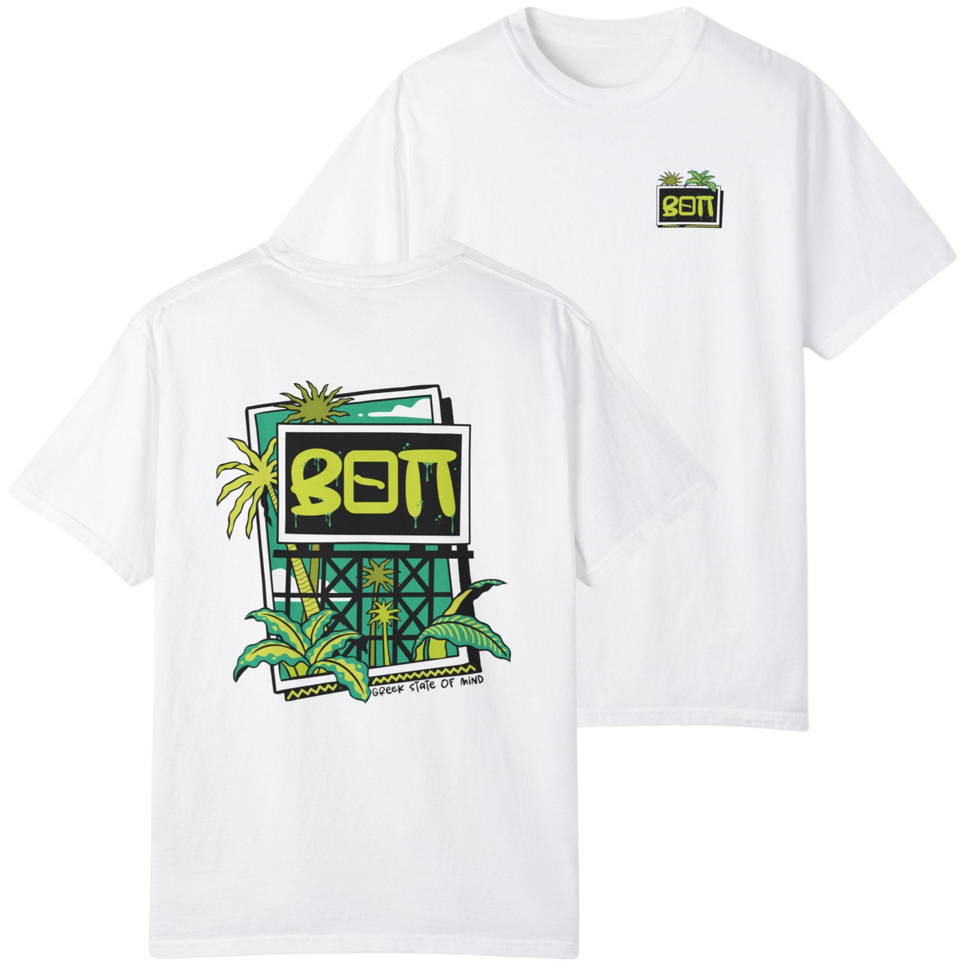 white Beta Theta Pi Graphic T-Shirt