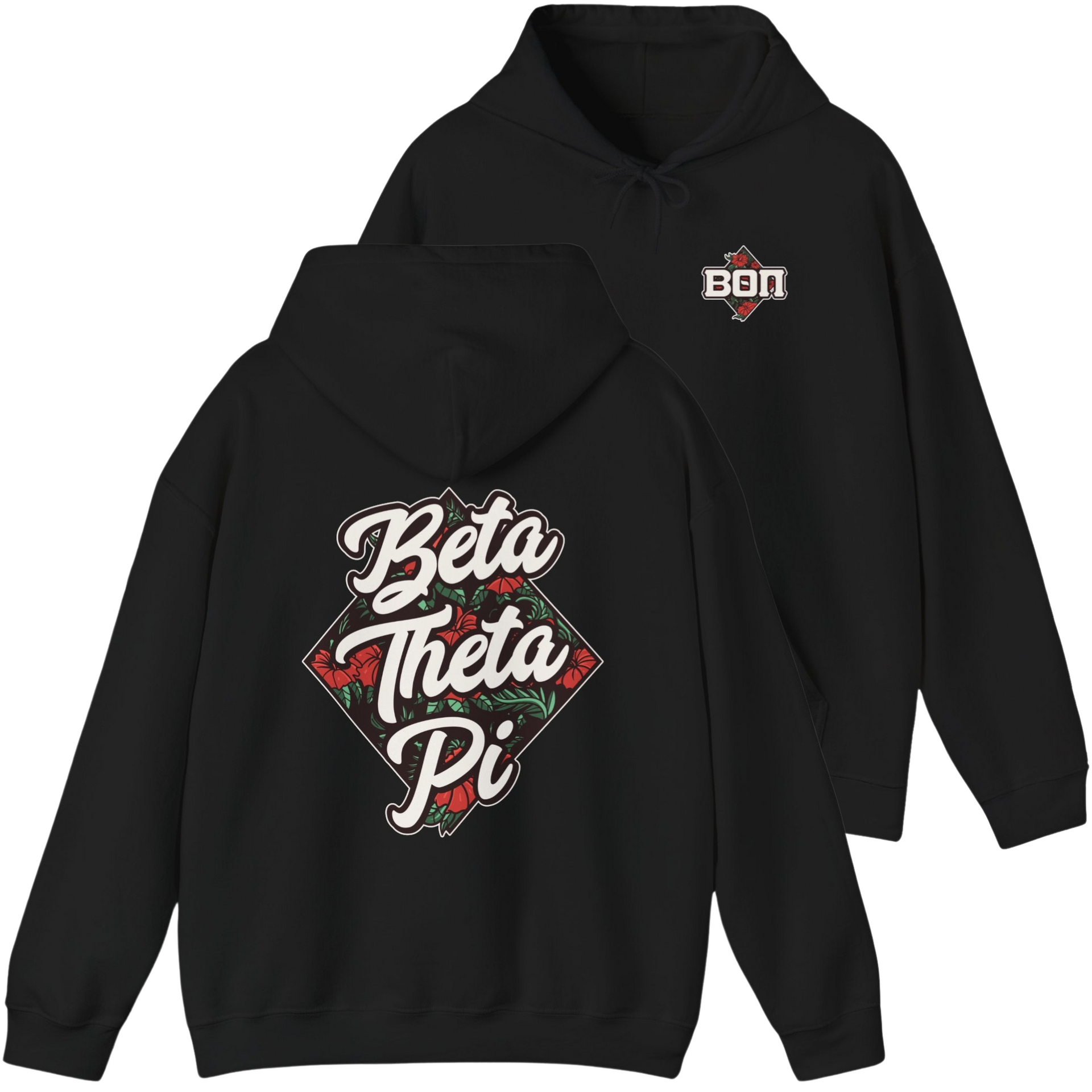 Black Beta Theta Pi Graphic Hoodie | Aloha