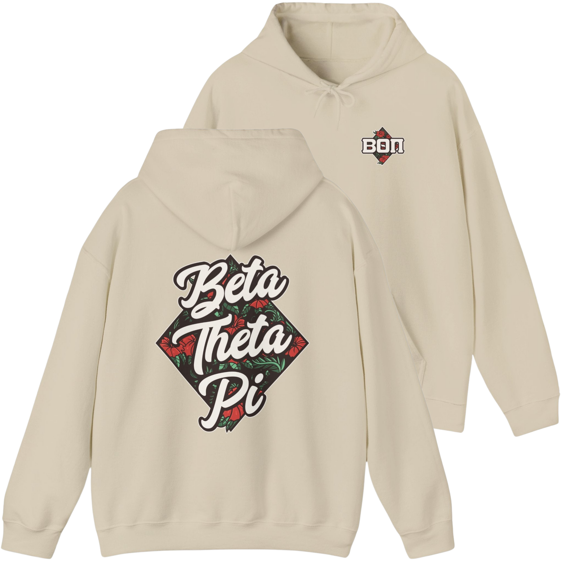 Ivory Beta Theta Pi Graphic Hoodie | Aloha