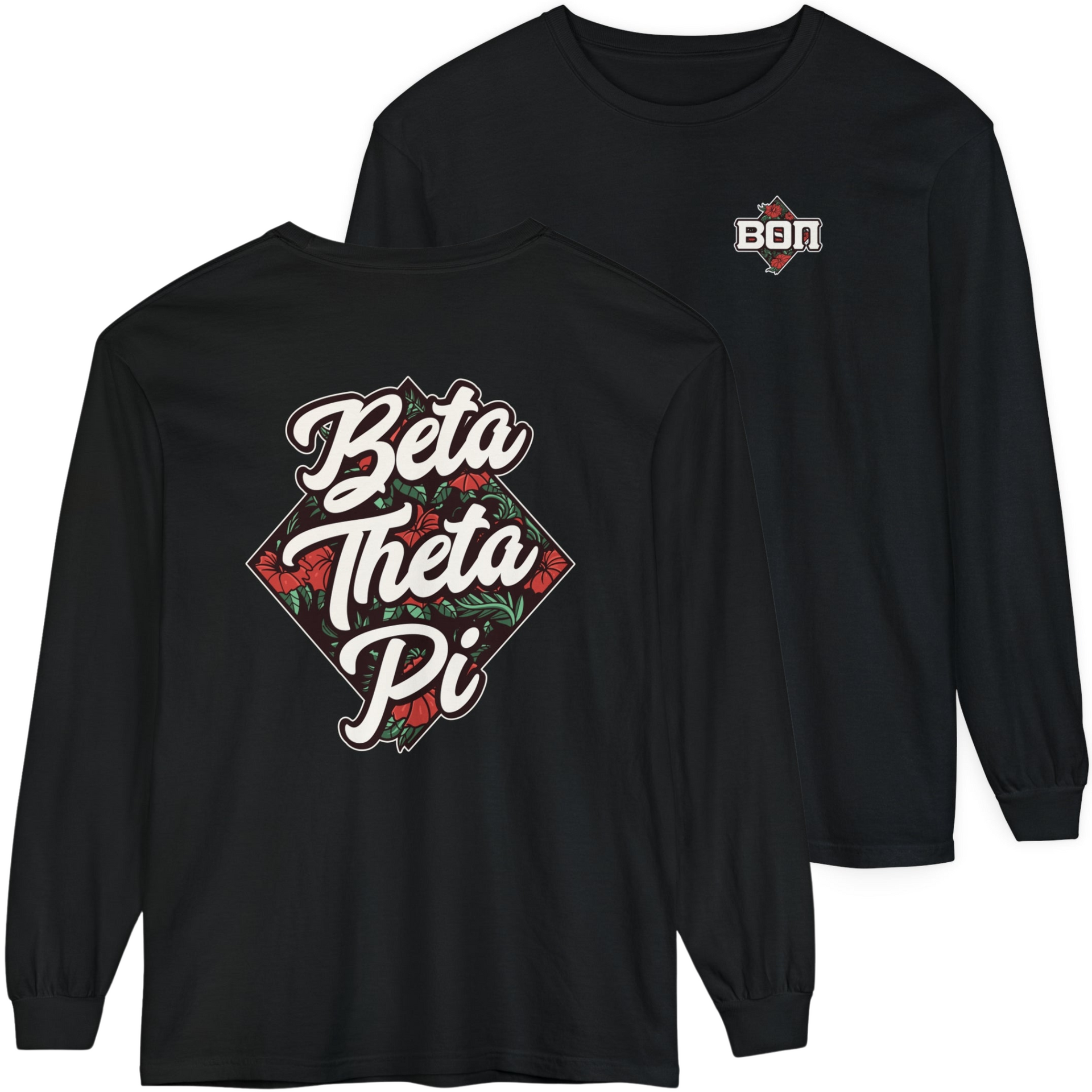 Black Beta Theta Pi Graphic Long Sleeve | Aloha