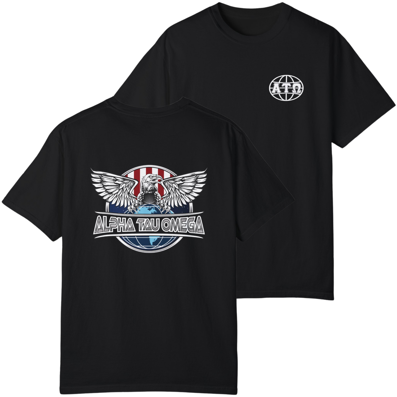 Black Alpha Tau Omega Graphic T-Shirt | The Fraternal Order