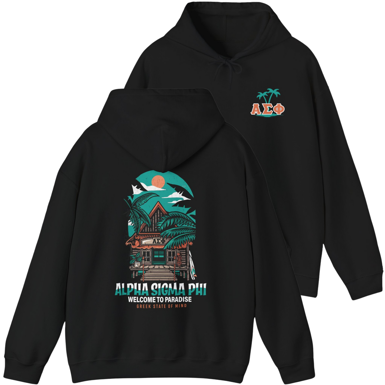 Black_Alpha_Sigma_Phi_Graphic_Hoodie_Welcome_to_Paradise