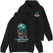 Black Lambda Chi Alpha Graphic Hoodie | Welcome to Paradise