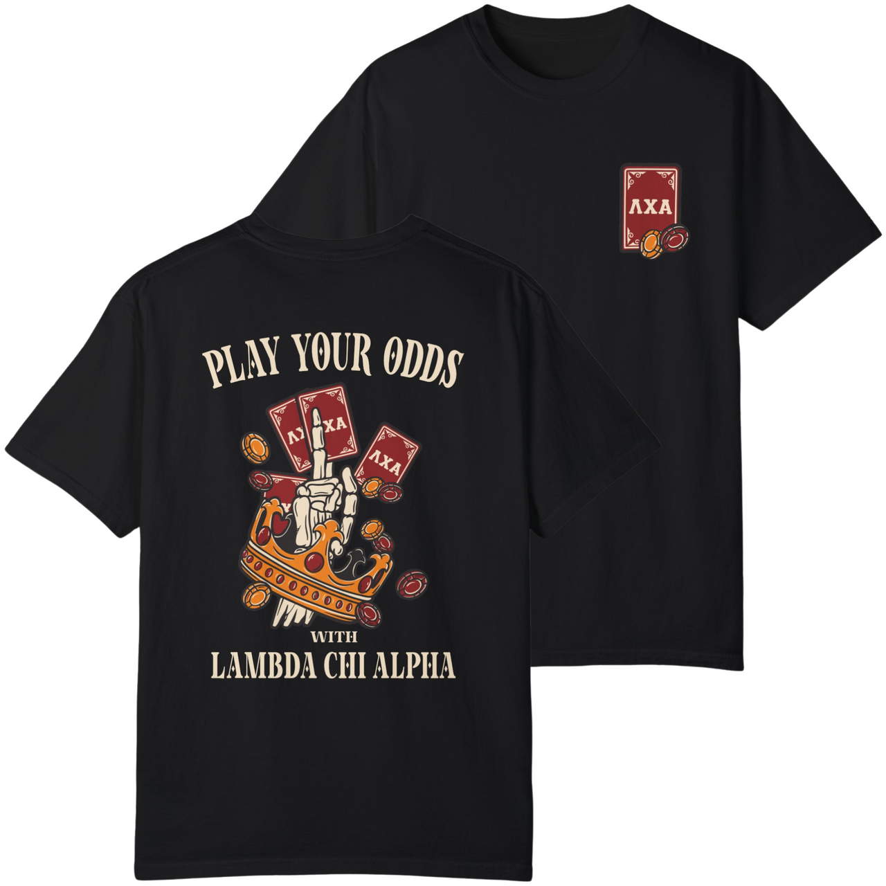 Black Lambda Chi Alpha Graphic T-Shirt | Play Your Odds