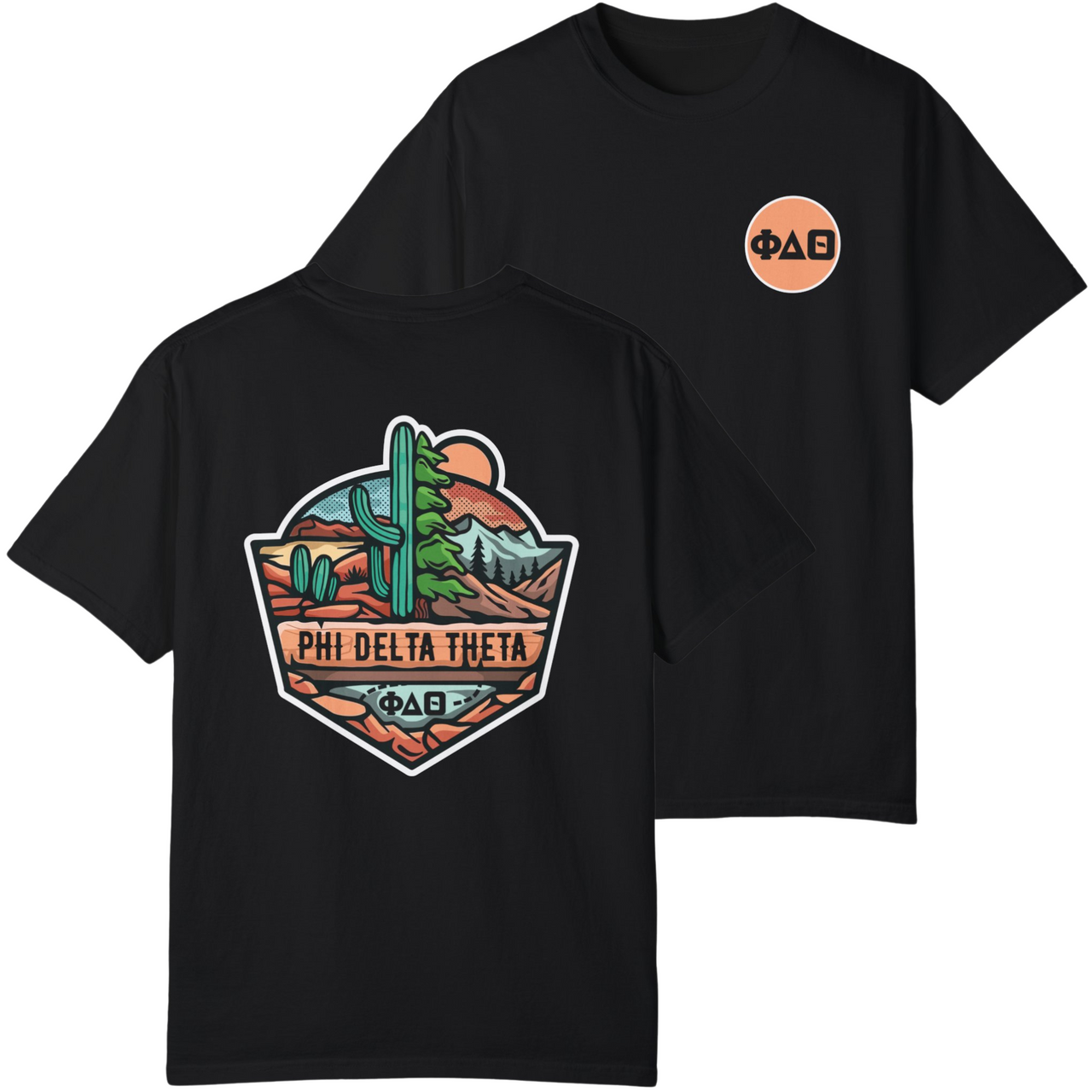 Phi Delta Theta Graphic T-Shirt | Desert Mountains