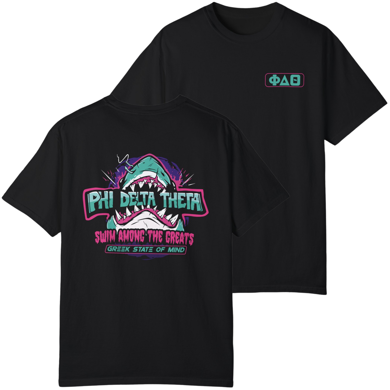 Black Phi Delta Theta Graphic T-Shirt | The Deep End
