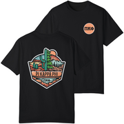 Black Pi Kappa Phi Graphic T-Shirt | Desert Mountains