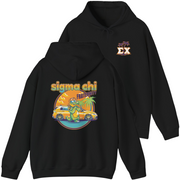 Black Sigma Chi Graphic Hoodie | Cool Croc