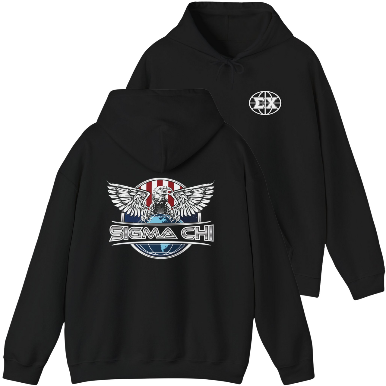 Black Sigma Chi Graphic Hoodie | The Fraternal Order