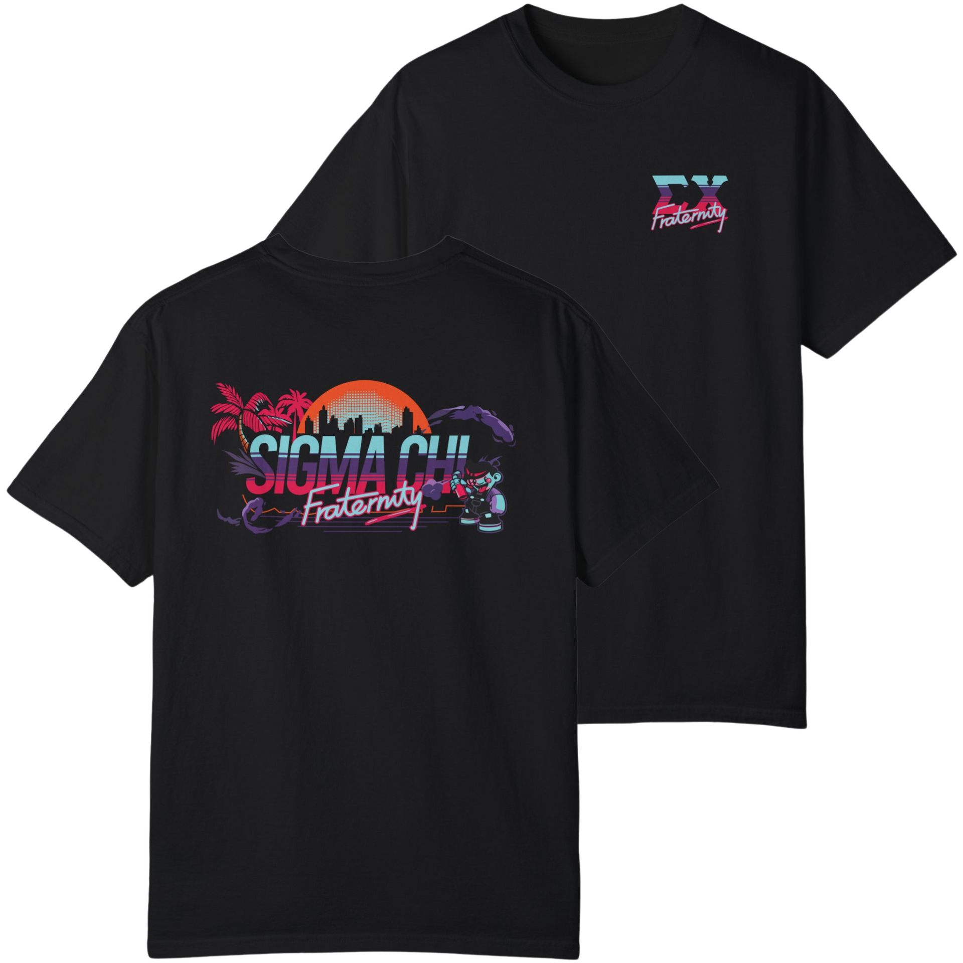 Black Sigma Chi Graphic T-Shirt | Jump Street