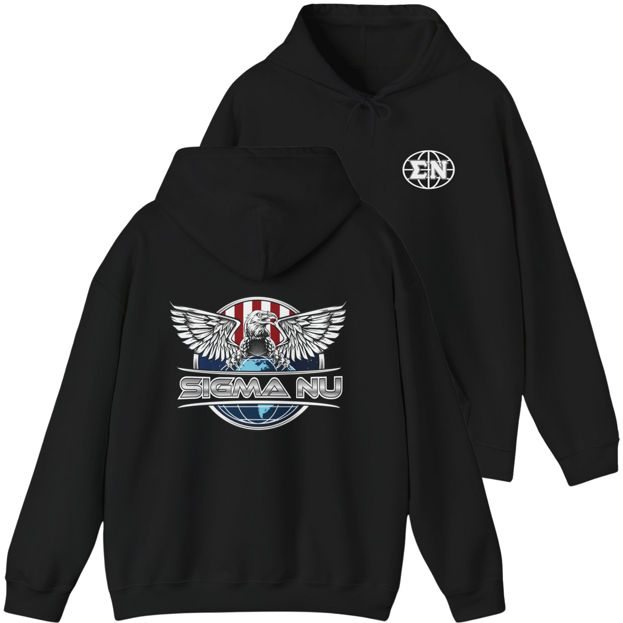 Black Sigma Nu Graphic Hoodie | The Fraternal Order