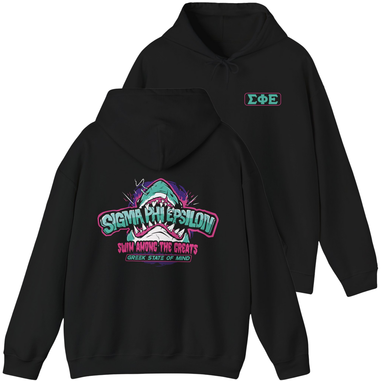 Black Sigma Phi Epsilon Graphic Hoodie | The Deep End