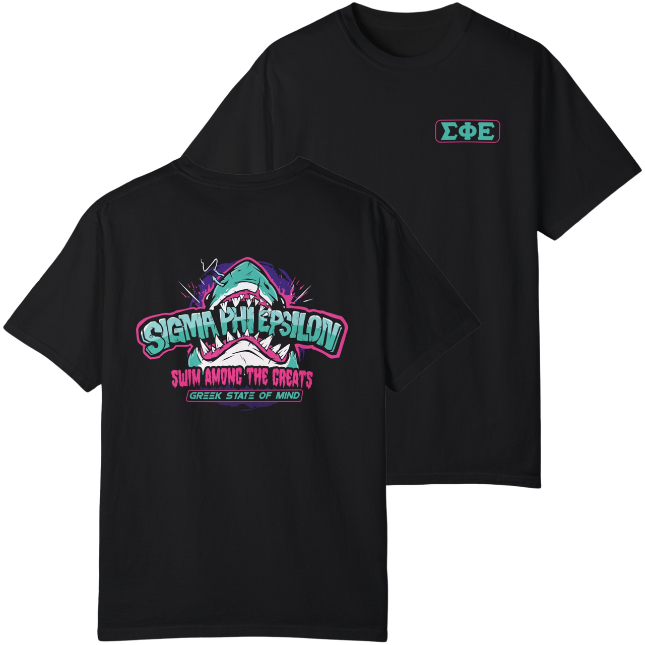 Black Sigma Phi Epsilon Graphic T-Shirt | The Deep End