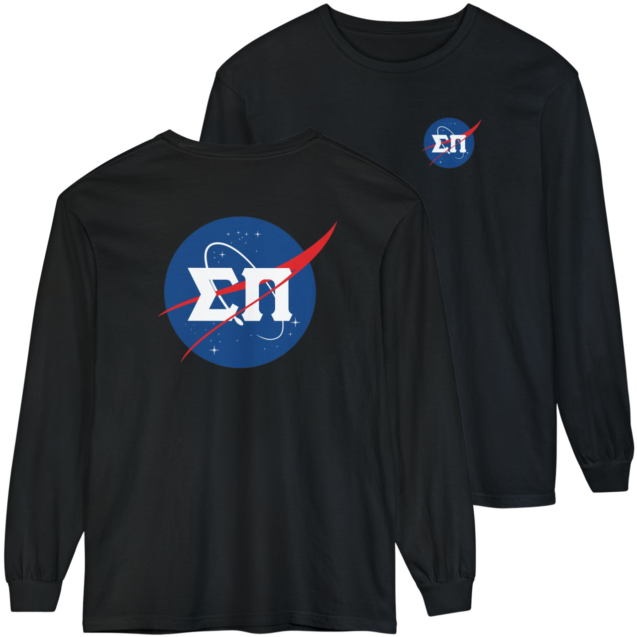 Black Sigma Pi Graphic Long Sleeve | Nasa 2.0
