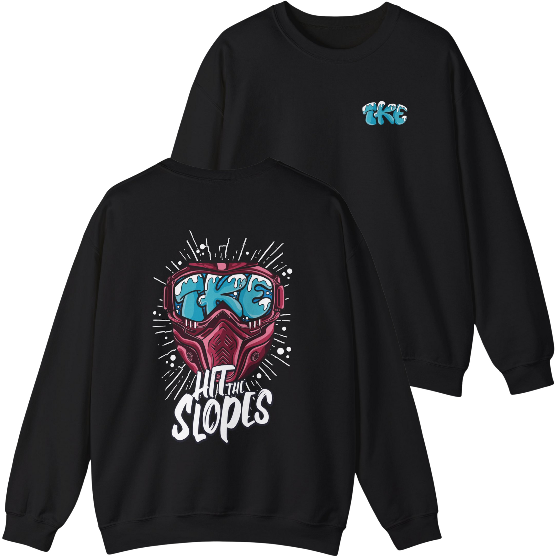 Black Tau Kappa Epsilon Graphic Crewneck Sweatshirt | Hit the Slopes