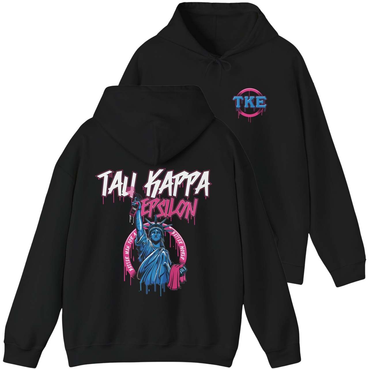 Black Tau Kappa Epsilon Graphic Hoodie | Liberty Rebel