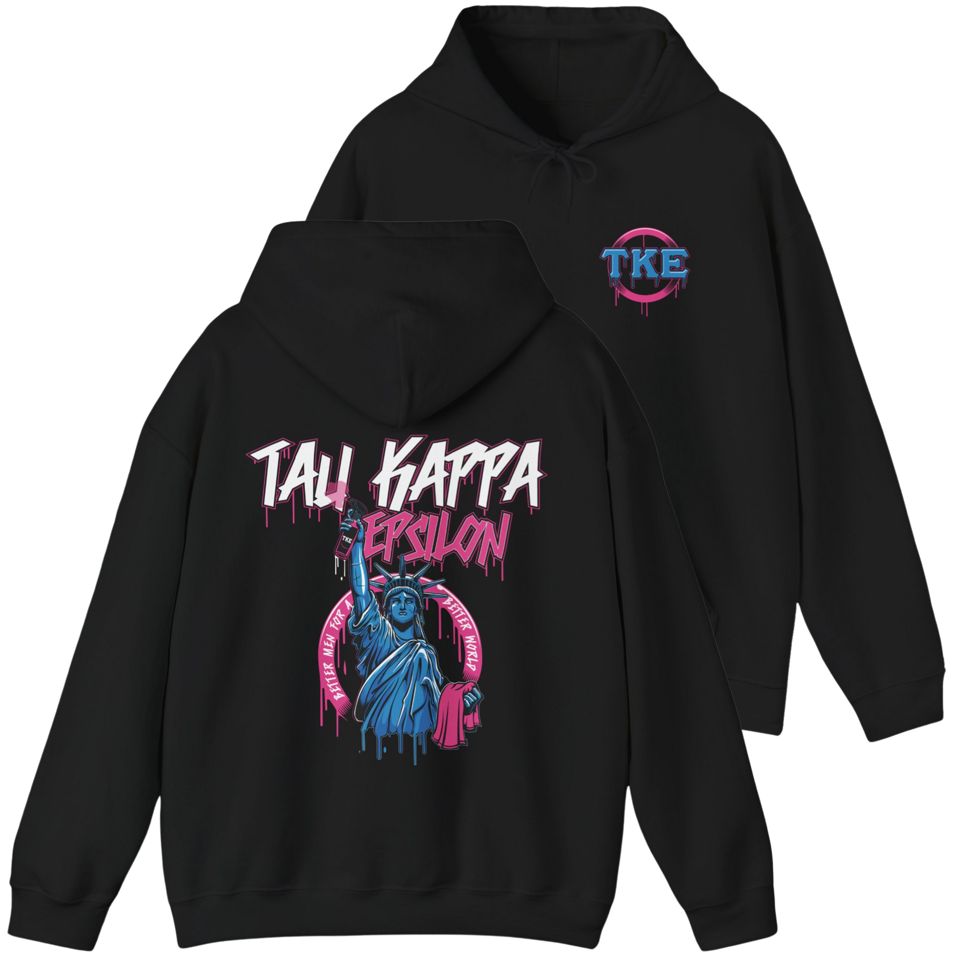 Black Tau Kappa Epsilon Graphic Hoodie | Liberty Rebel